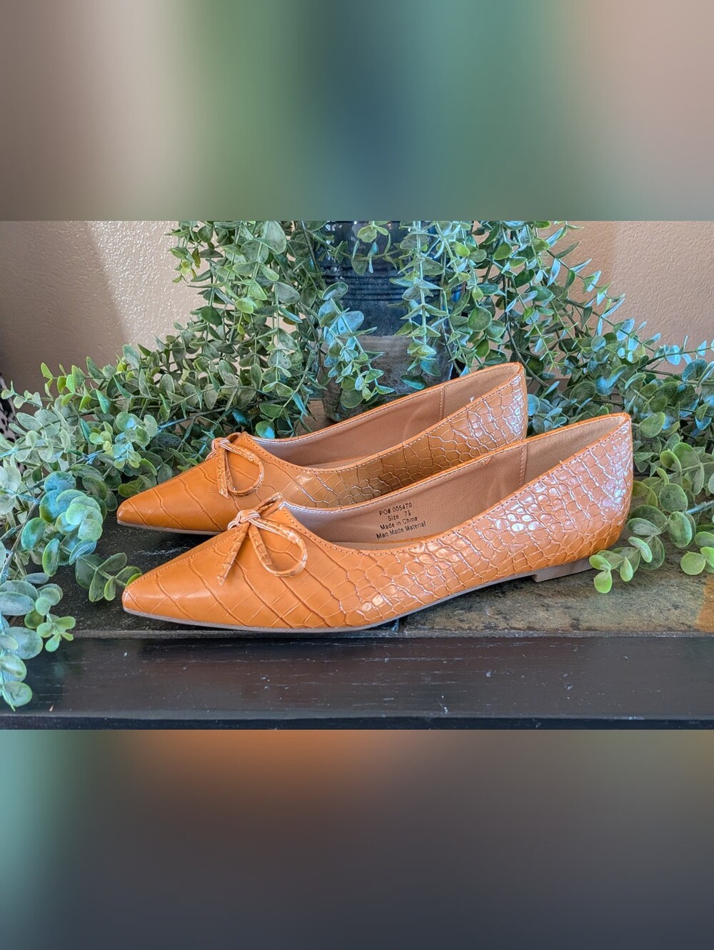 NWT! Journee Collection Ballet Pointed Toe Slip-On TAN Flats Size 7.5M